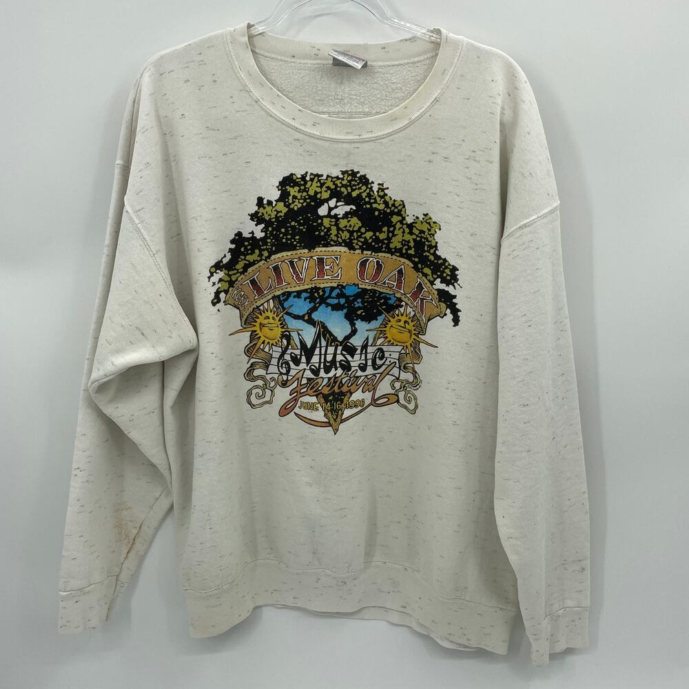 Vintage LIVE OAK MUSIC FESTIVAL Sweatshirt 1996 Size XXL [FLAWED]